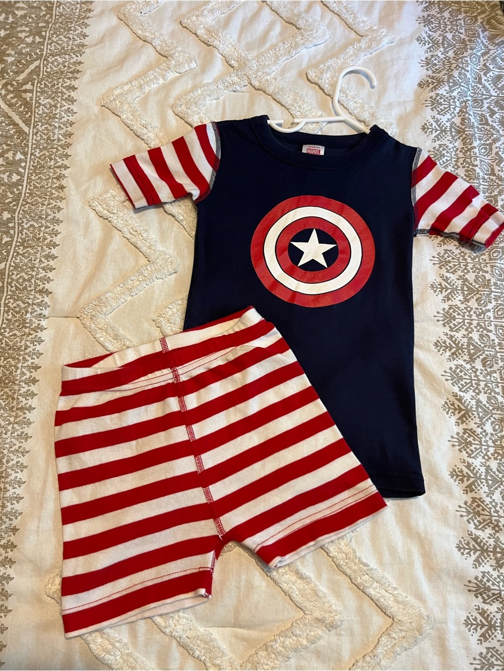 Hanna Andersson Captain America PJS Size 110 (5)